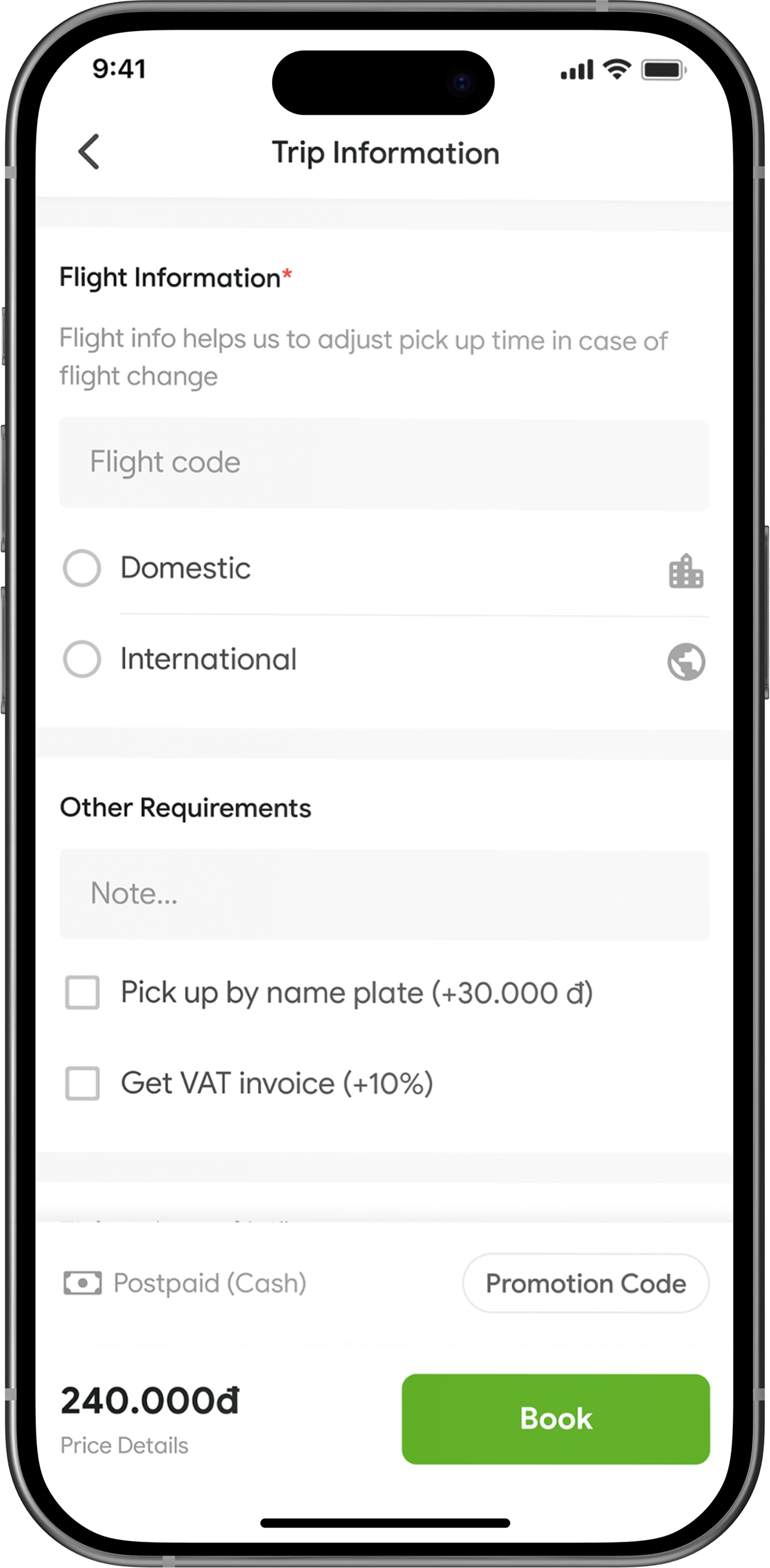 Pivot Ride App Interface
